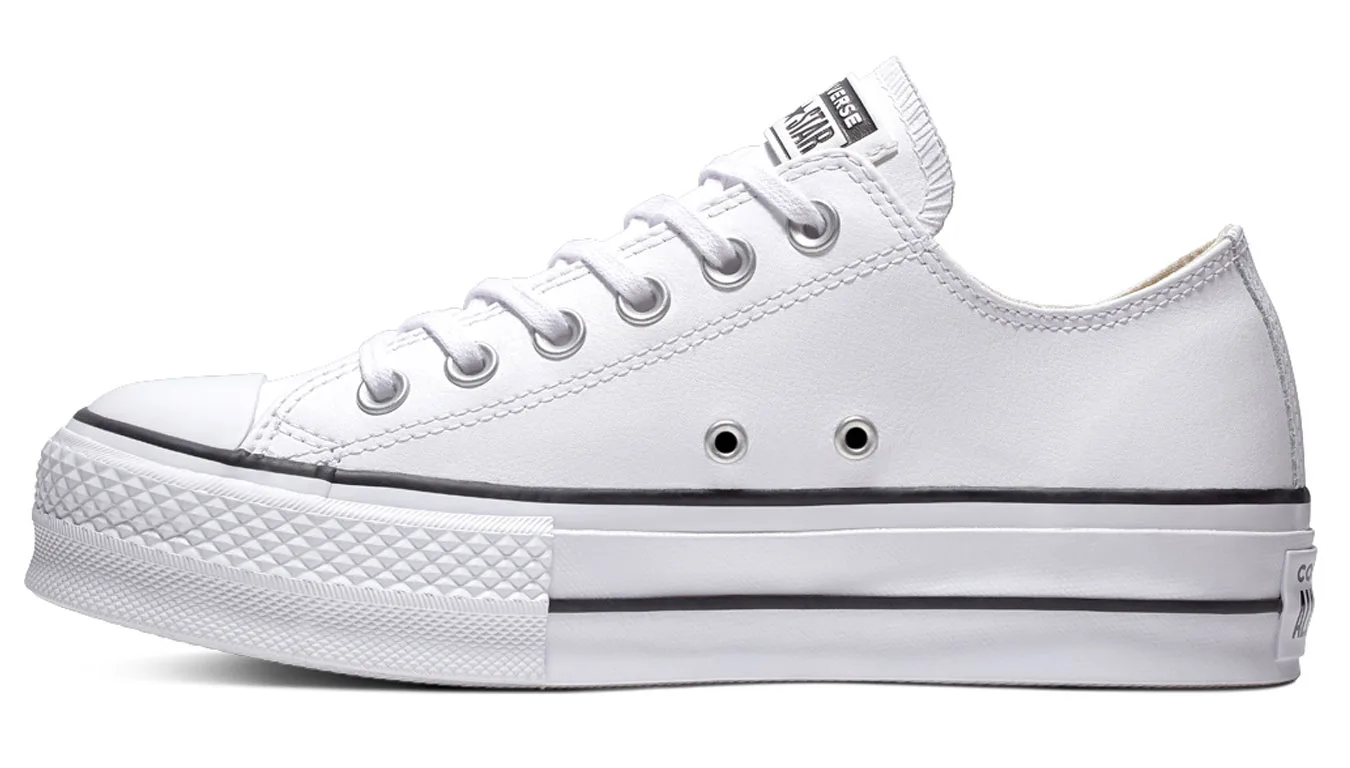 Дамски високи кецове Converse Chuck Taylor All Star Lift Clean Low Top бели – Branco