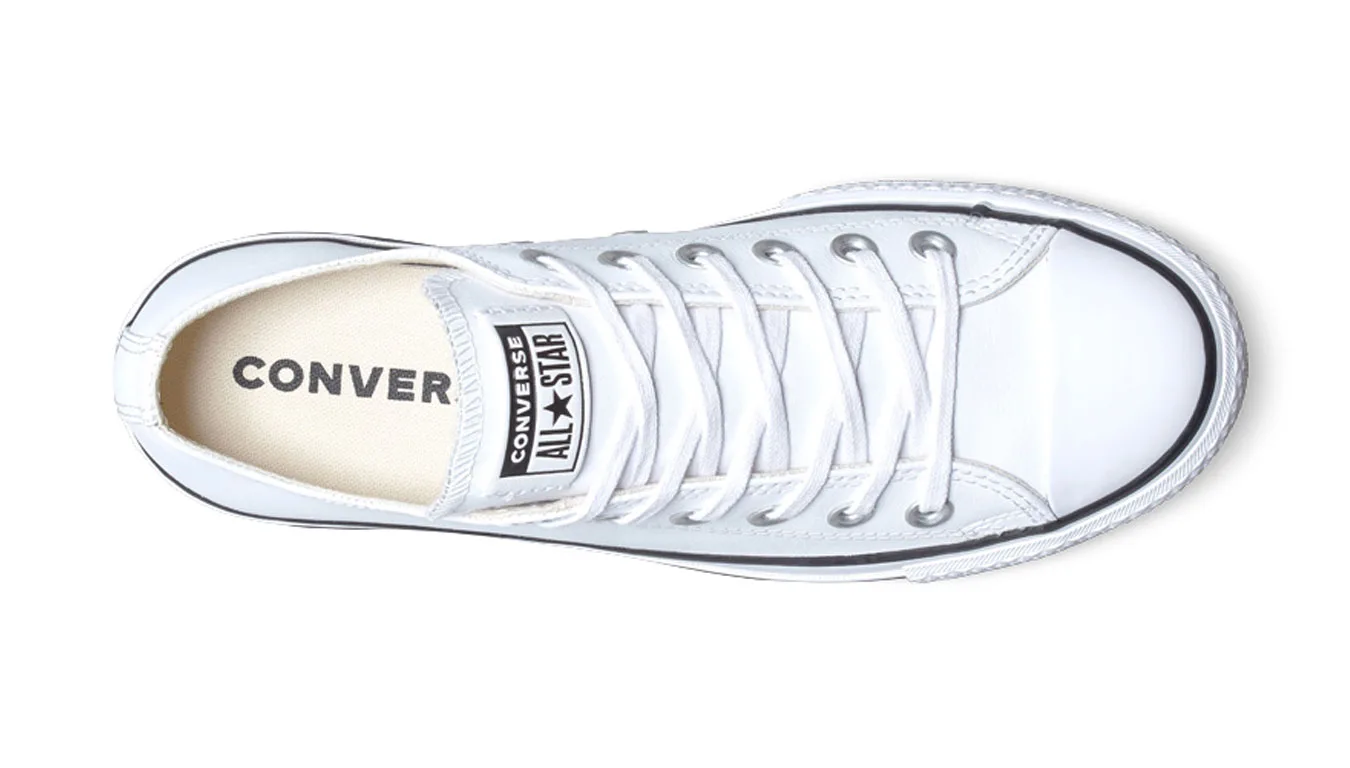 Дамски високи кецове Converse Chuck Taylor All Star Lift Clean Low Top бели – Branco