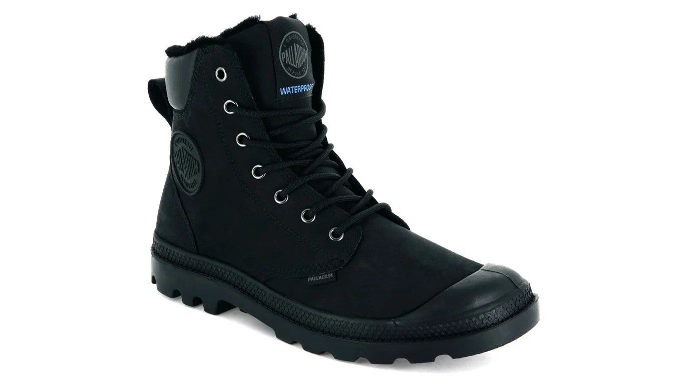 Боти Palladium Pampa Sport Cuff Waterproof Shearling 72992-010 черни – Preto – Боти и ботуши