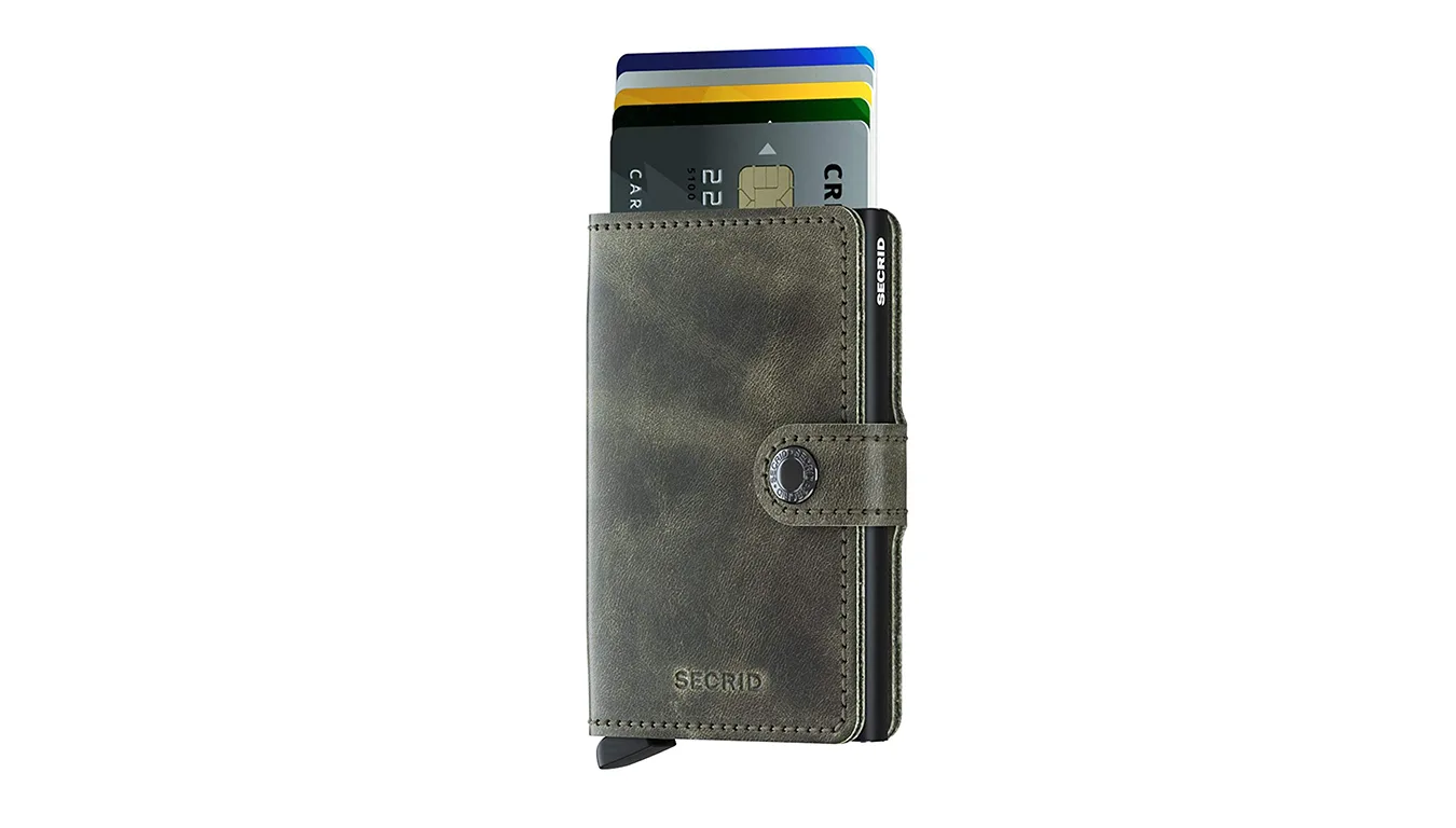 Портмоне Secrid Miniwallet Vintage Olive-Black черно – Preto – Мъжки портмонета