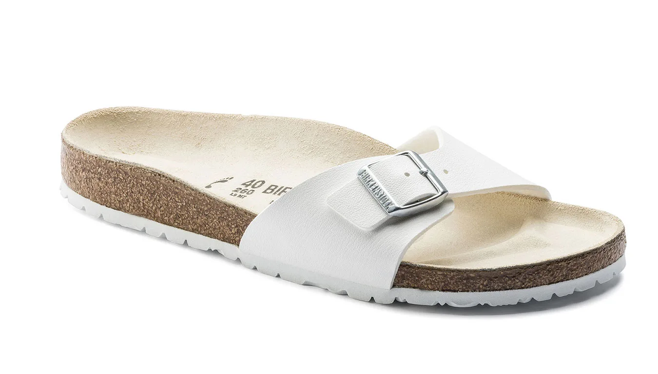 Birkenstock Madrid BF White Regular Fit Mulheres - Branco - 40731 – Дамски сандали