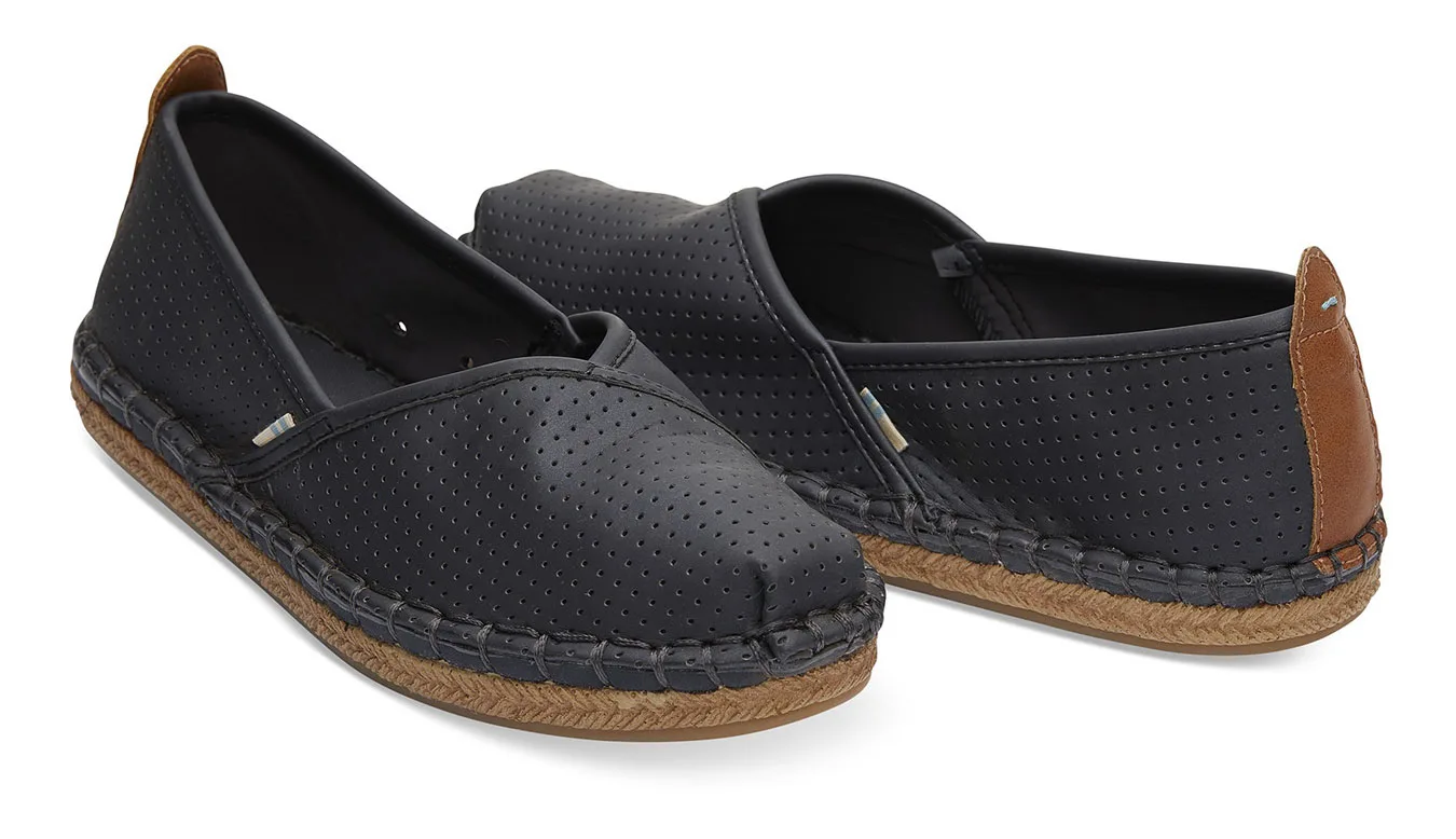 Toms Forged Iron Matte Iridescent Alpargata Mulheres - Preto - 10013363 – Дамски маратонки