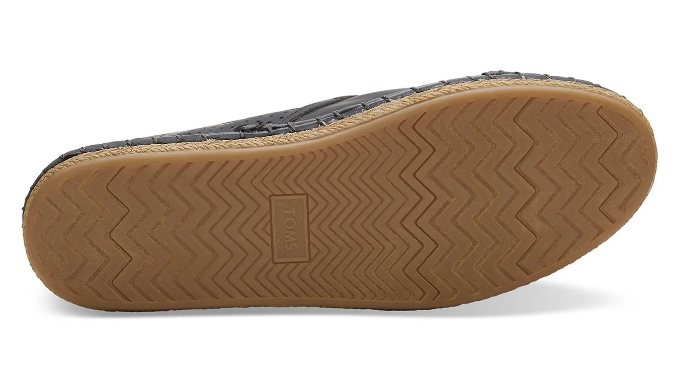 Toms Forged Iron Matte Iridescent Alpargata Mulheres - Preto - 10013363 – Дамски маратонки