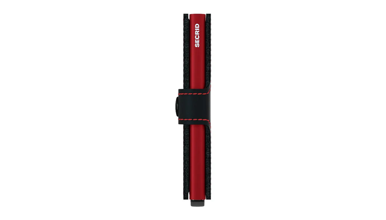 Портмоне Secrid Miniwallet Matte MM-Black-Red черно – Preto – Мъжки портмонета