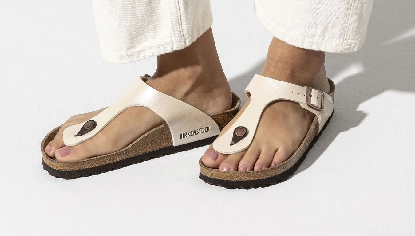 Чехли Birkenstock Gizeh Graceful Pearl бели – Branco – Чехли и джапанки унисекс