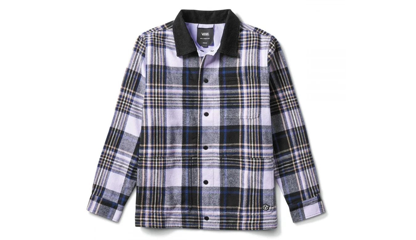 Vans X Anderson Paak Plaid Reversible chore coat MN Homens - Azul - VN0A5FFT4481-S - Size: S – Мъжки якета и палта