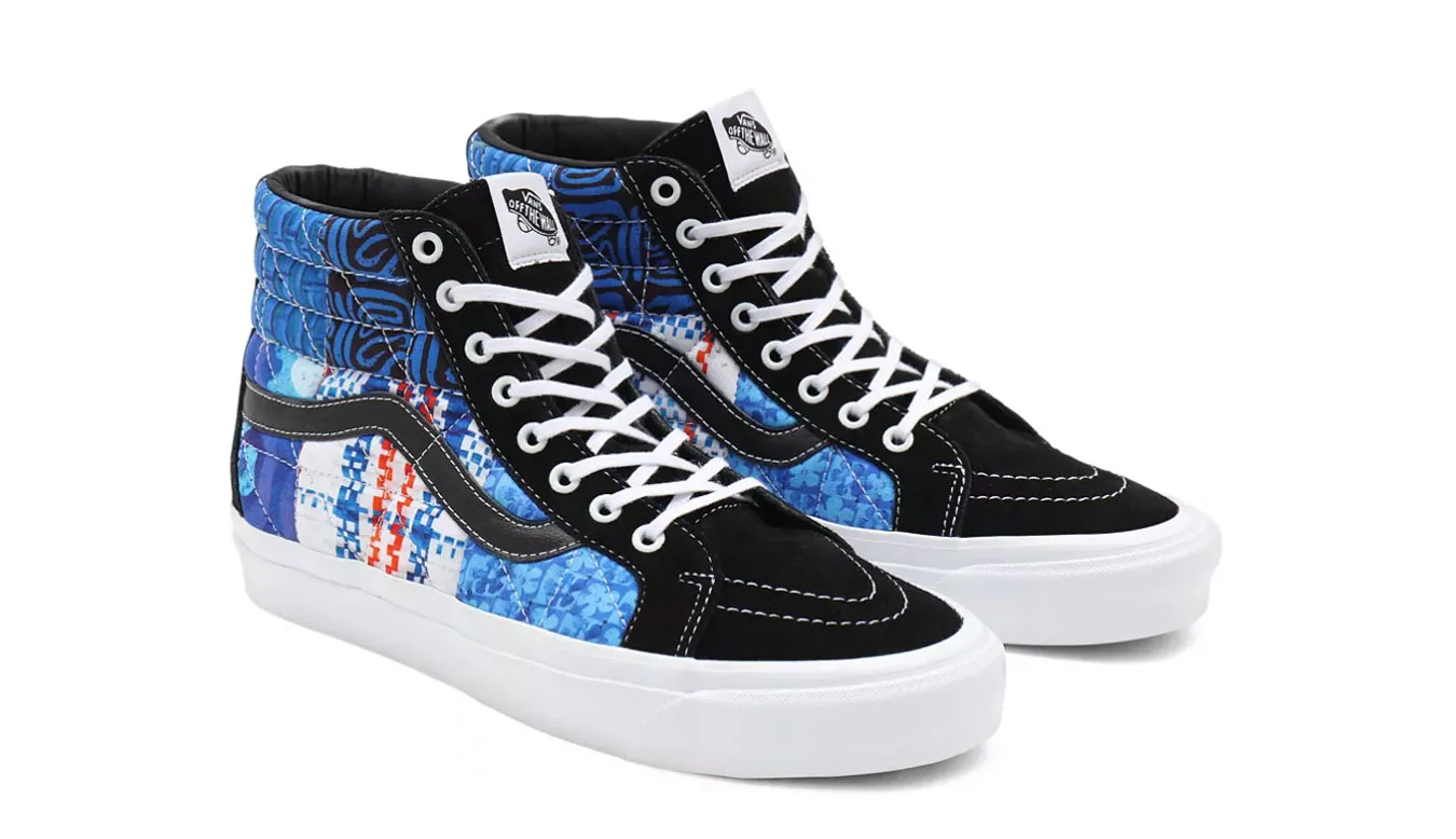 Дамски високи кецове Vans Spongebob Sk8-Hi 38 Dx Sandy Liang Patchwork сини – Azul