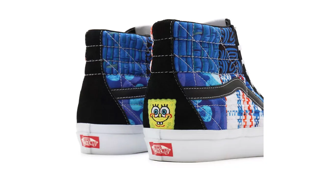 Дамски високи кецове Vans Spongebob Sk8-Hi 38 Dx Sandy Liang Patchwork сини – Azul