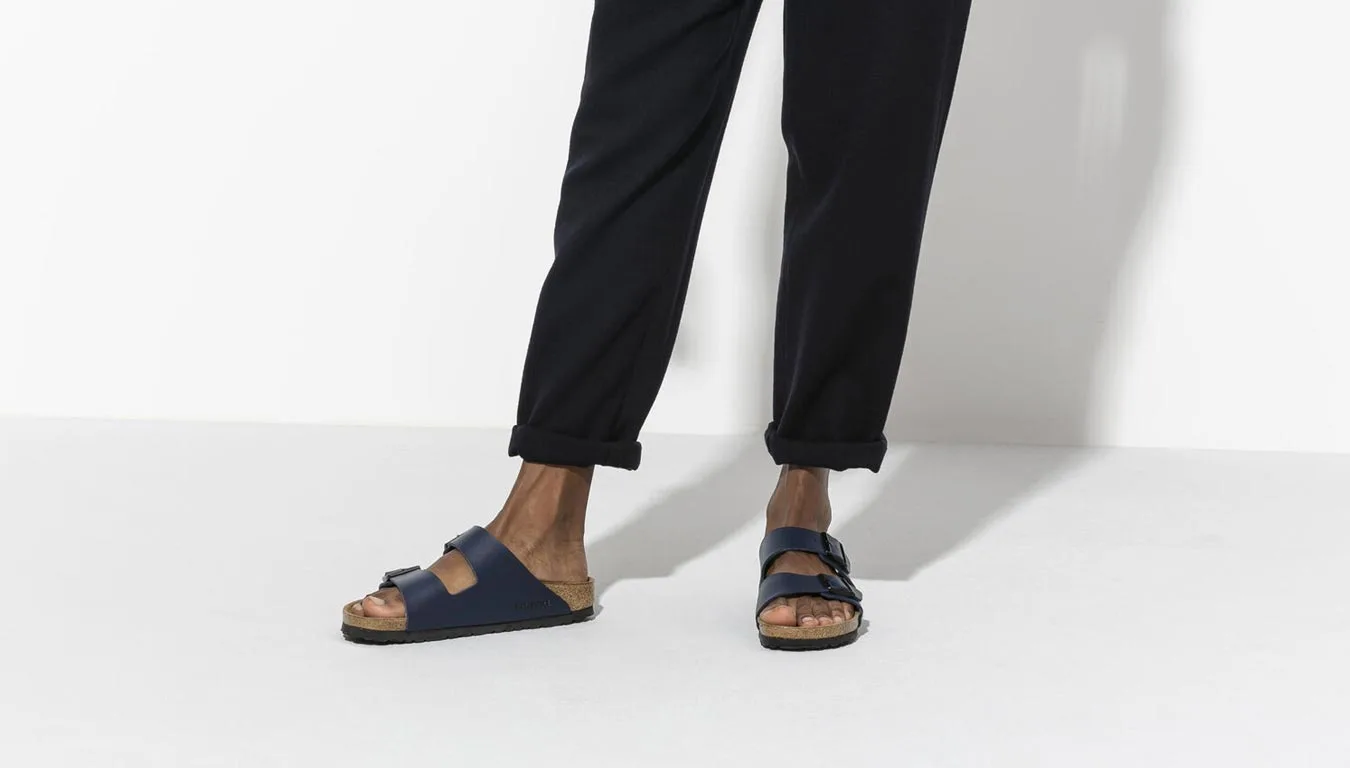 Чехли Birkenstock Arizona Soft Footbed Birko-Flor Narrow Fit сини – Azul – Чехли и джапанки унисекс