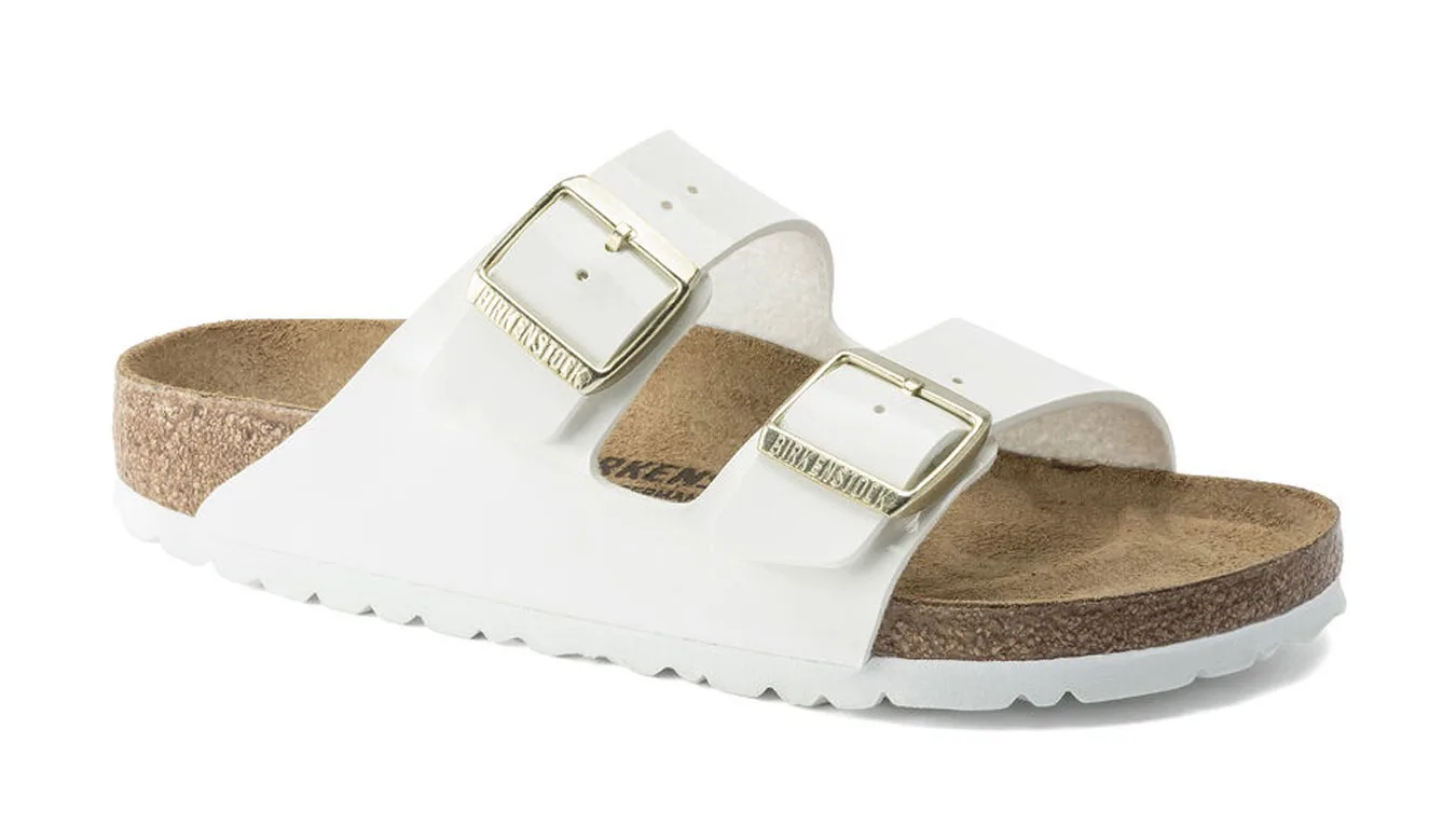 Чехли Birkenstock Arizona BF Patent Narrow Fit бели – Branco – Чехли и джапанки унисекс