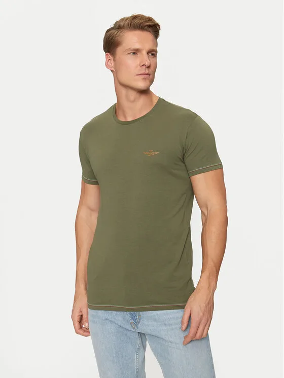 Aeronautica Militare Тишърт AM1UTI003 Зелен Regular Fit – Мъжки тениски