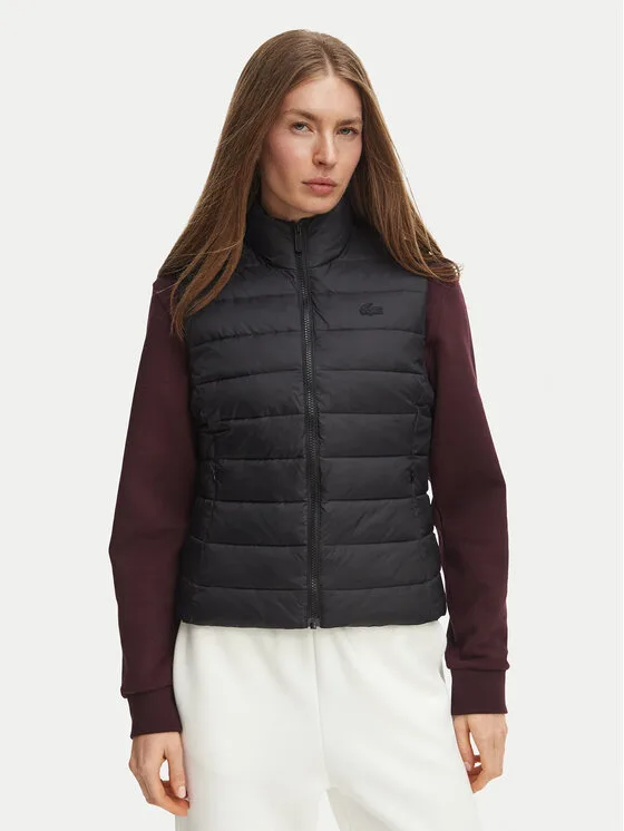 Lacoste Жилетка за костюм BF0602 Черен Regular Fit – Дамски елеци