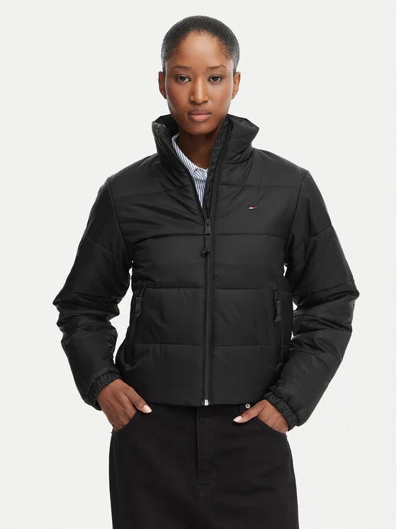 Tommy Jeans Преходно яке DW0DW23487 Черен Regular Fit – Дамски преходни якета