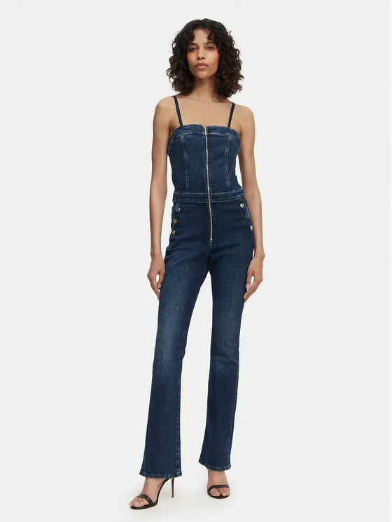 Guess Гащеризон W6RD0I D6883 Син Regular Fit – Дамски гащеризони
