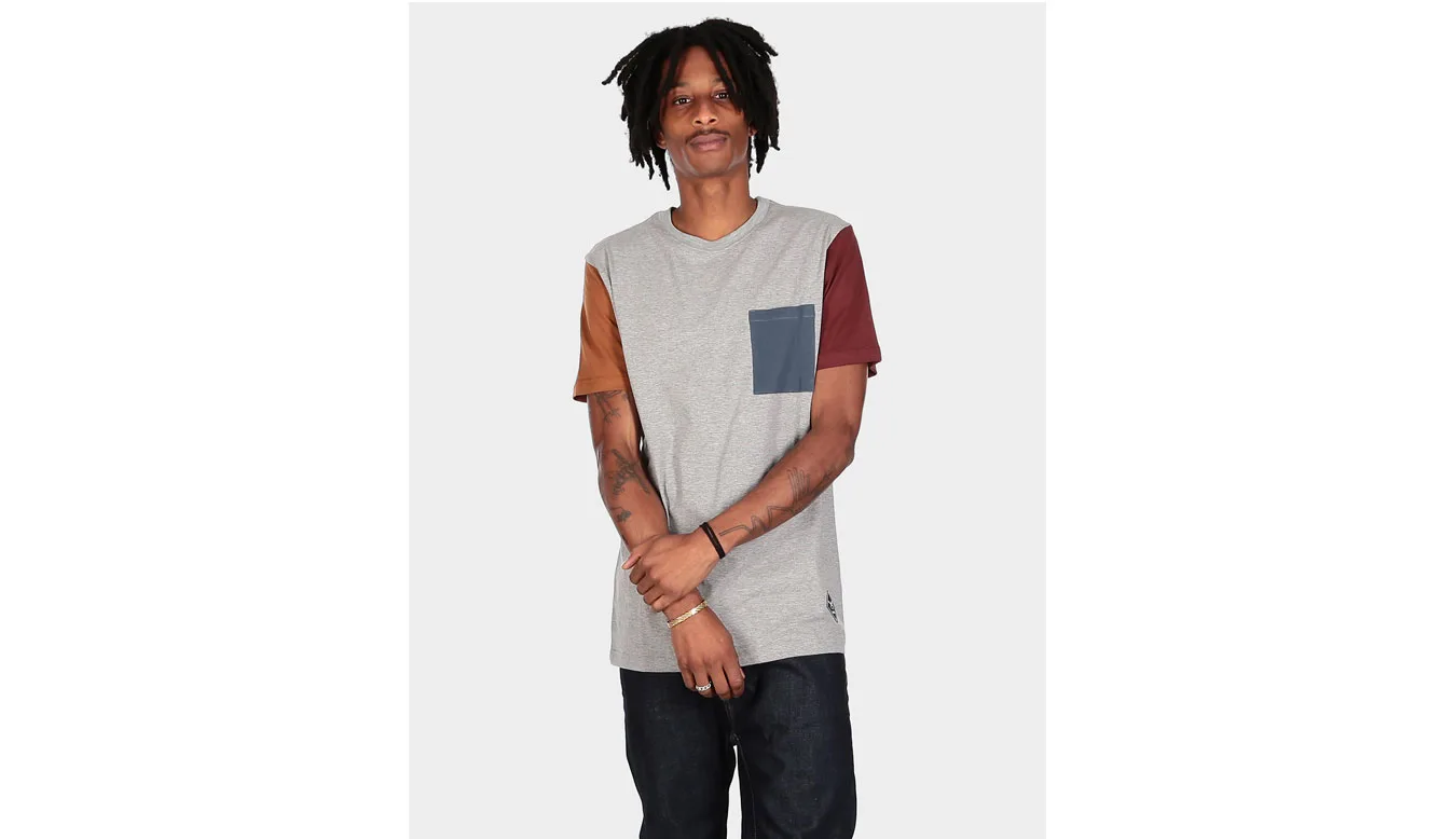 IrieDaily Nomadic Pocket Tee Homens - Cinza - 110D381-709-XL - Size: XL – Мъжки тениски
