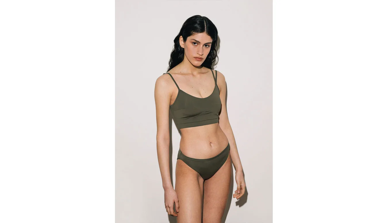Norba Split Swim Top Green Mulheres - Verde - NRB-SB-G – Дамски бански