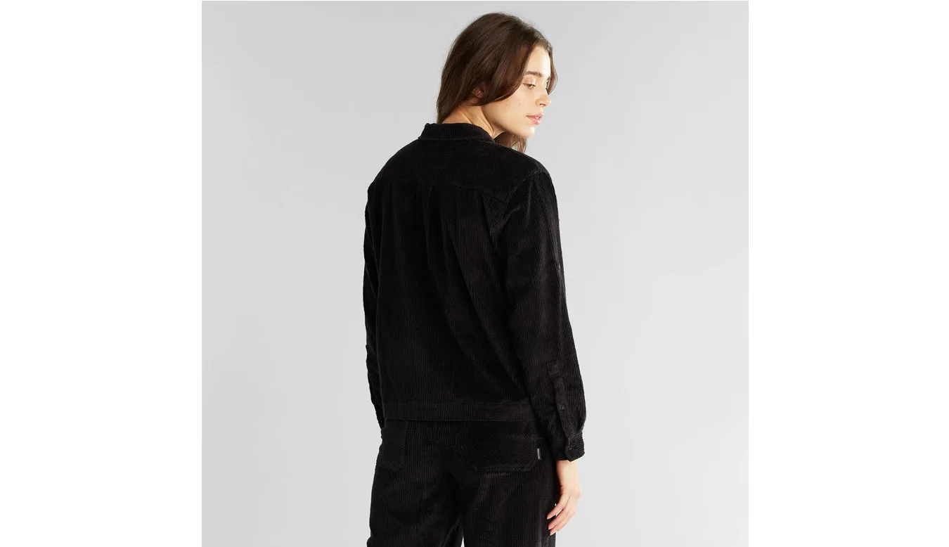 Dedicated Shirt Lima Corduroy Black Mulheres - Preto - 19063 – Дамски ризи
