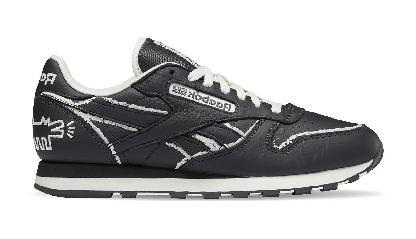 Мъжки маратонки Reebok Classic Leather Legacy x Keith Haring черни – Preto – Мъжки ниски маратонки