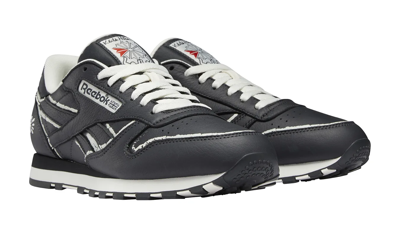 Мъжки маратонки Reebok Classic Leather Legacy x Keith Haring черни – Preto – Мъжки ниски маратонки