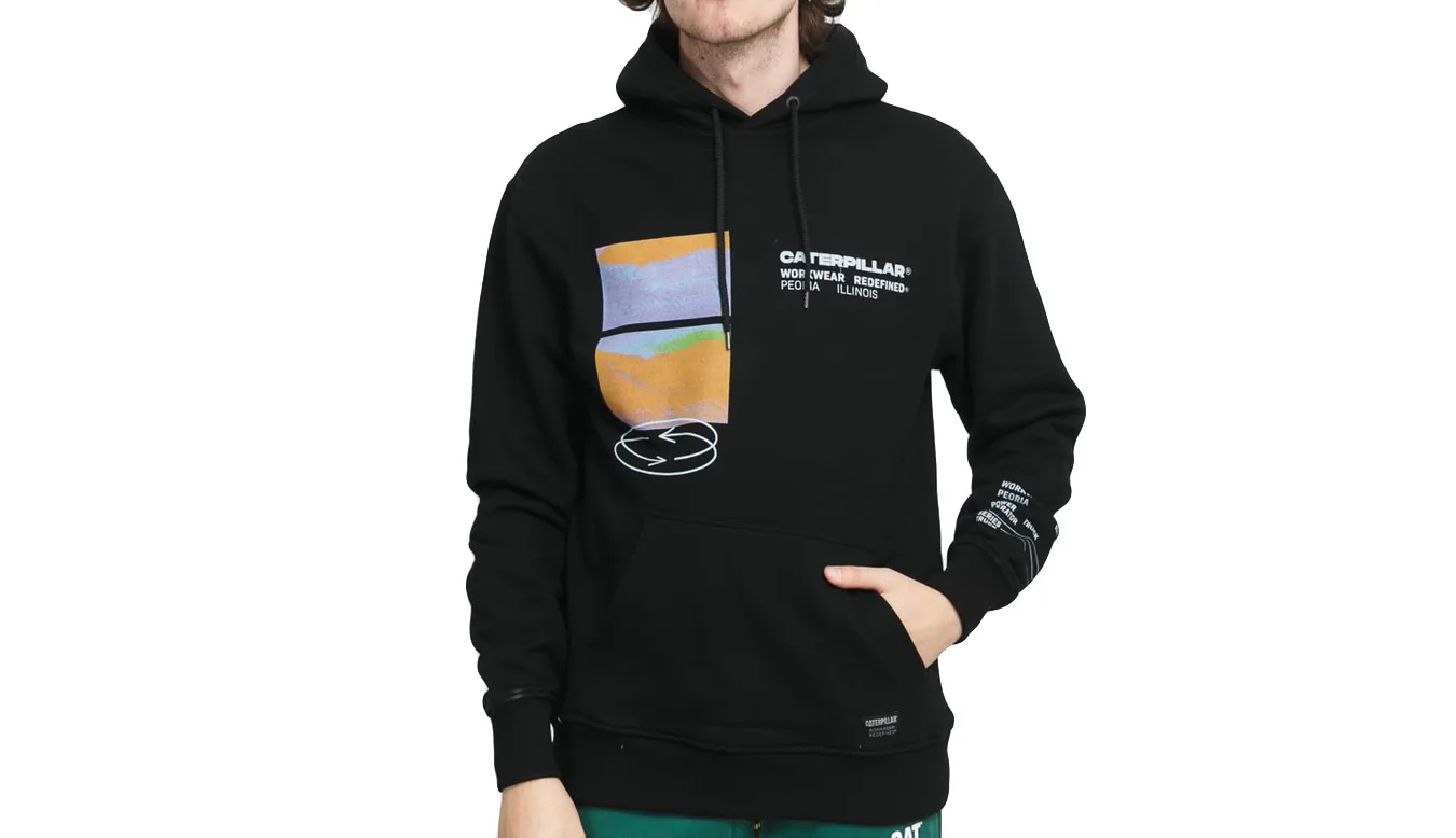 Caterpillar Fashion Pocket Hoodie Black Homens - Preto - 2910521-BLK-M - Size: M – Мъжки худита