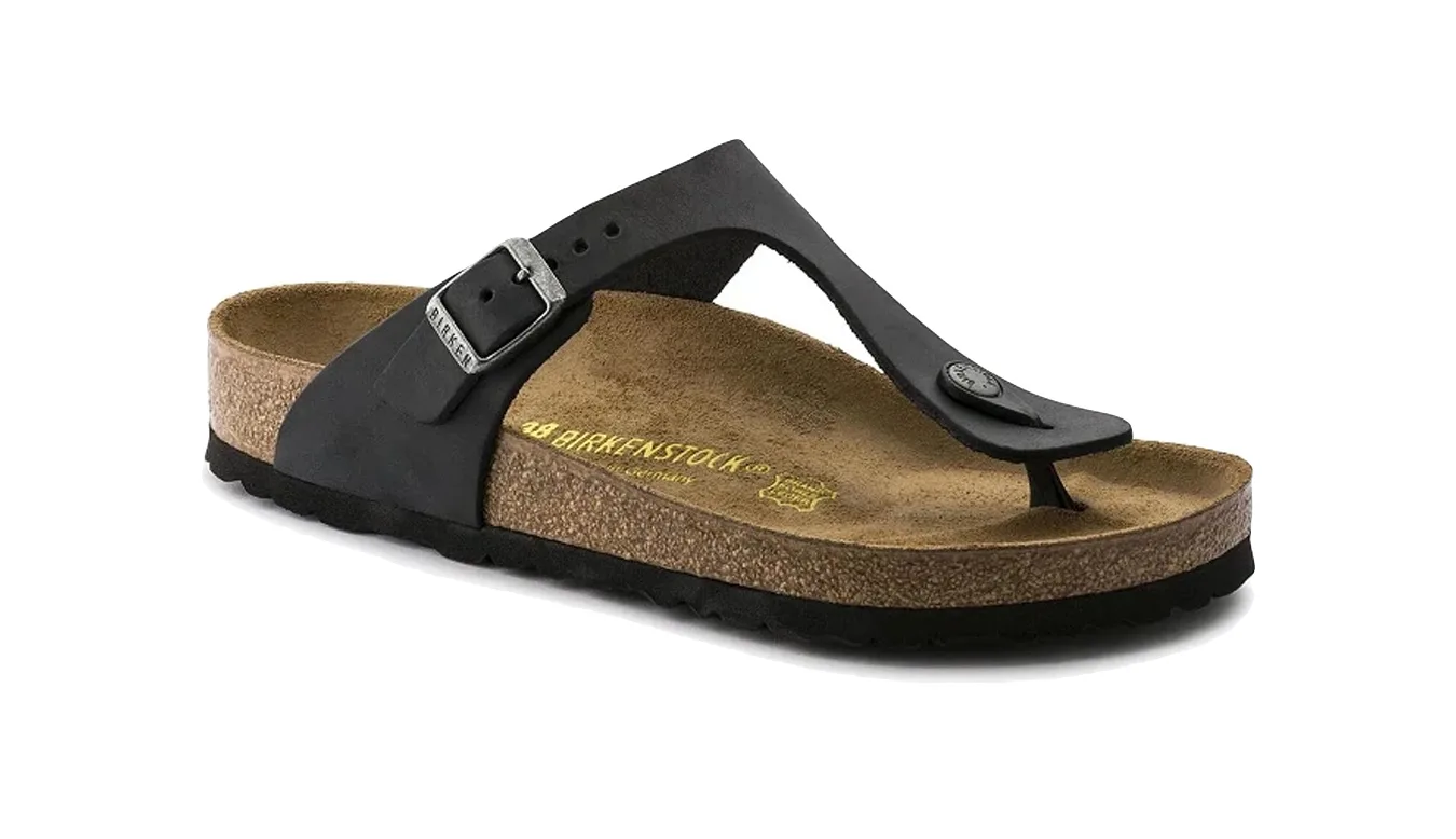 Дамски чехли Birkenstock Gizeh Oiled Leather черни – Preto