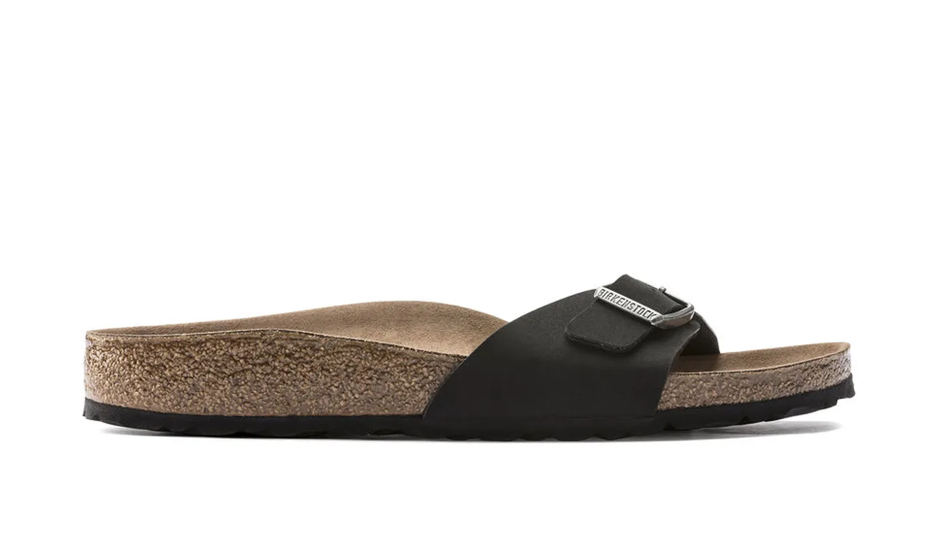 Дамски чехли Birkenstock Madrid Vegan Birko-Flor Nubuck черни – Preto