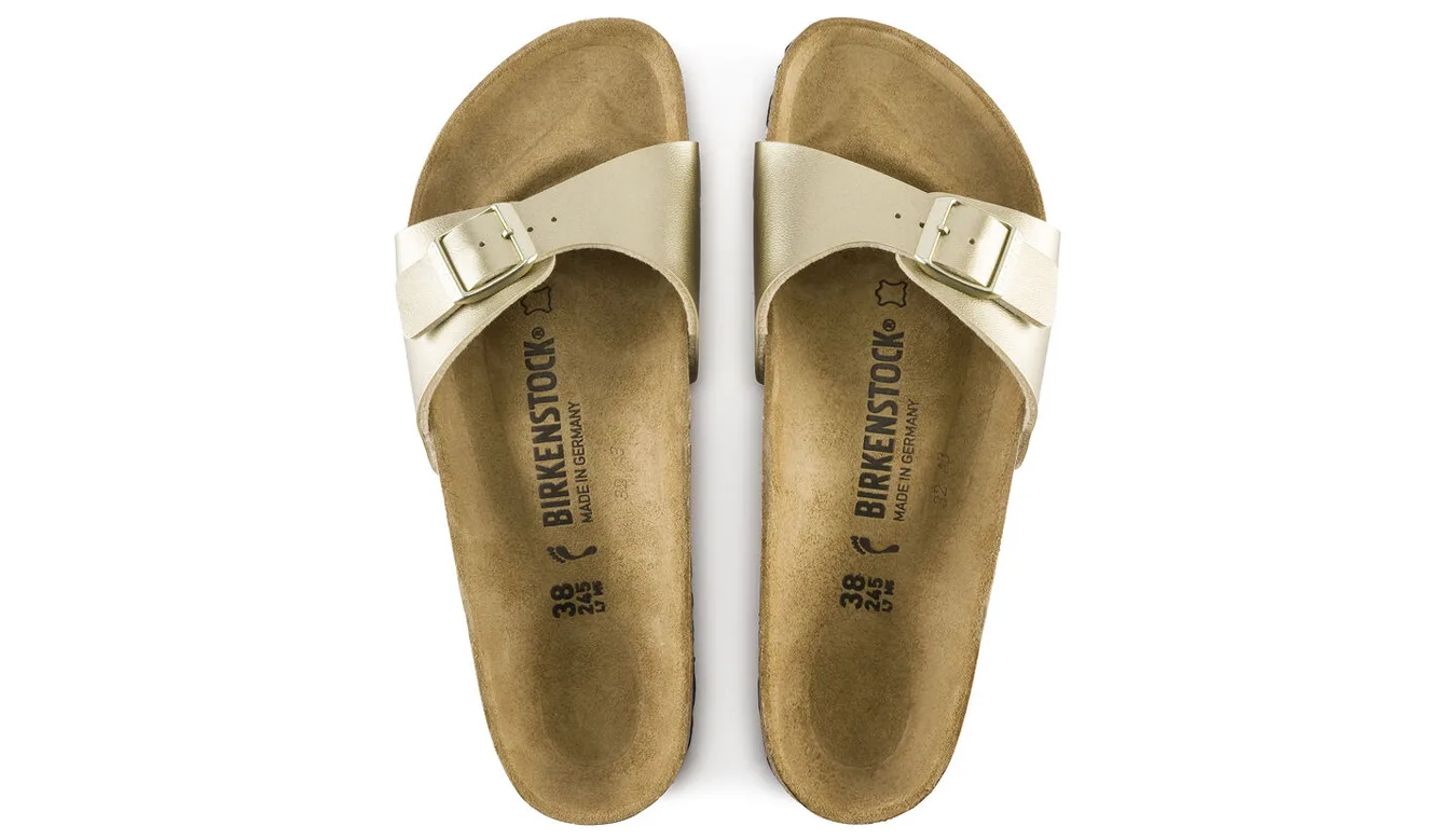 Дамски чехли Birkenstock Madrid Birko-Flor Gold жълти – Amarelo
