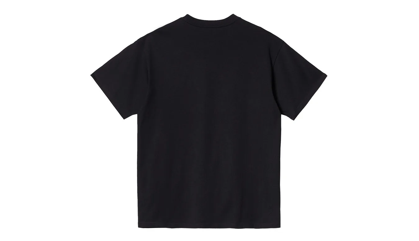 Carhartt WIP S/S American Script T-Shirt Black Homens - Preto - I029956_89_XX-L - Size: L – Мъжки тениски