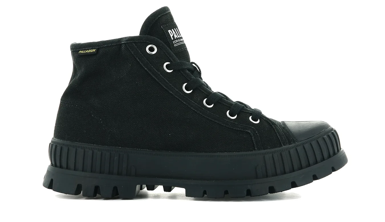 Palladium Pallashock Mid Og Black 76681-008-M Homens - Preto - 76681-008-M-4 - Size: 4 – Мъжки боти и ботуши