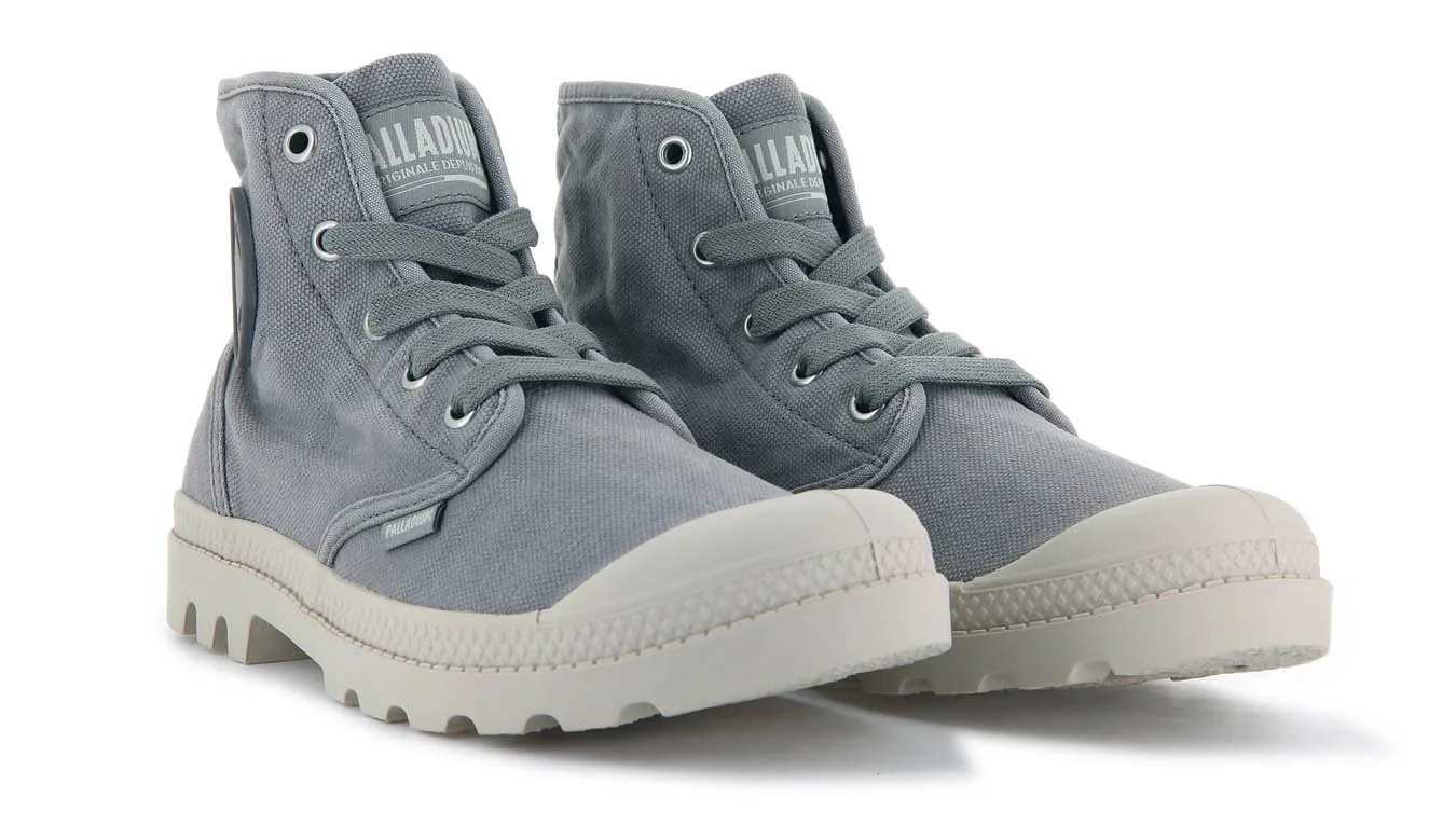 Дамски боти Palladium Pampa Hi сиви – Cinza – Дамски равни боти