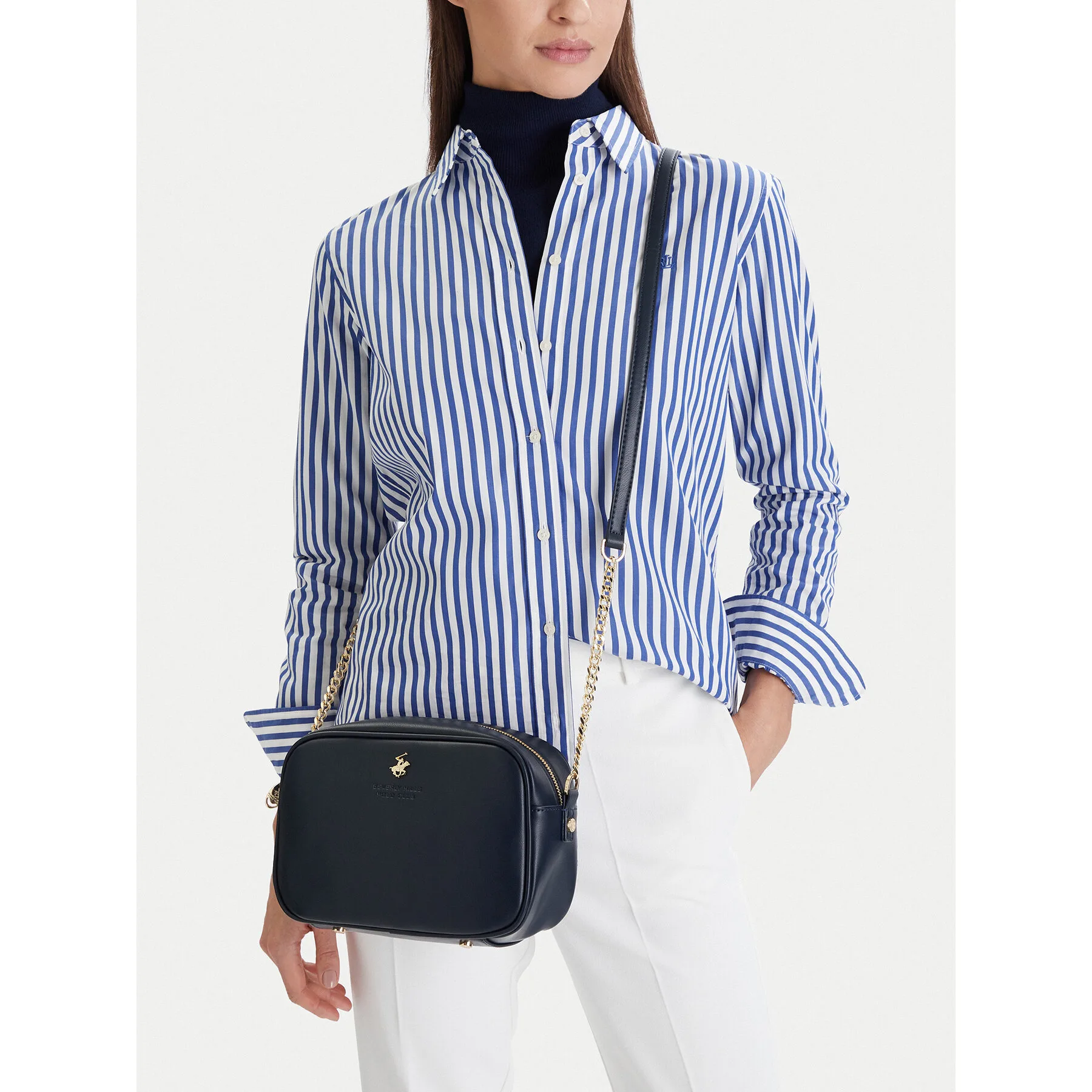 Дамска чанта Beverly Hills Polo Club BHPC-L-002-09 тъмносиня – Дамски чанти тип плик