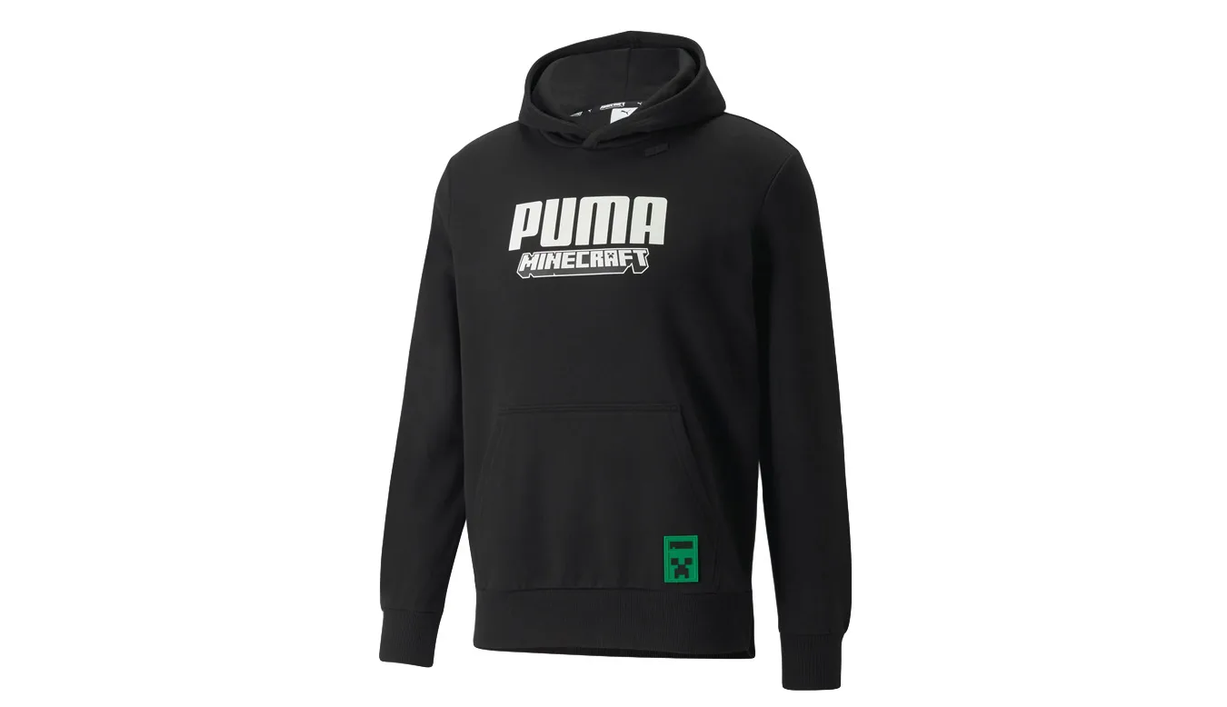 Puma x MINECRAFT Men's Hoodie Black Homens - Preto - 534376_01-L - Size: L – Мъжки худита