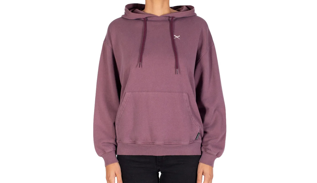 Дамски суитшърт с качулка IrieDaily Flagli Aubergine лилав – Roxo – Дамски худита