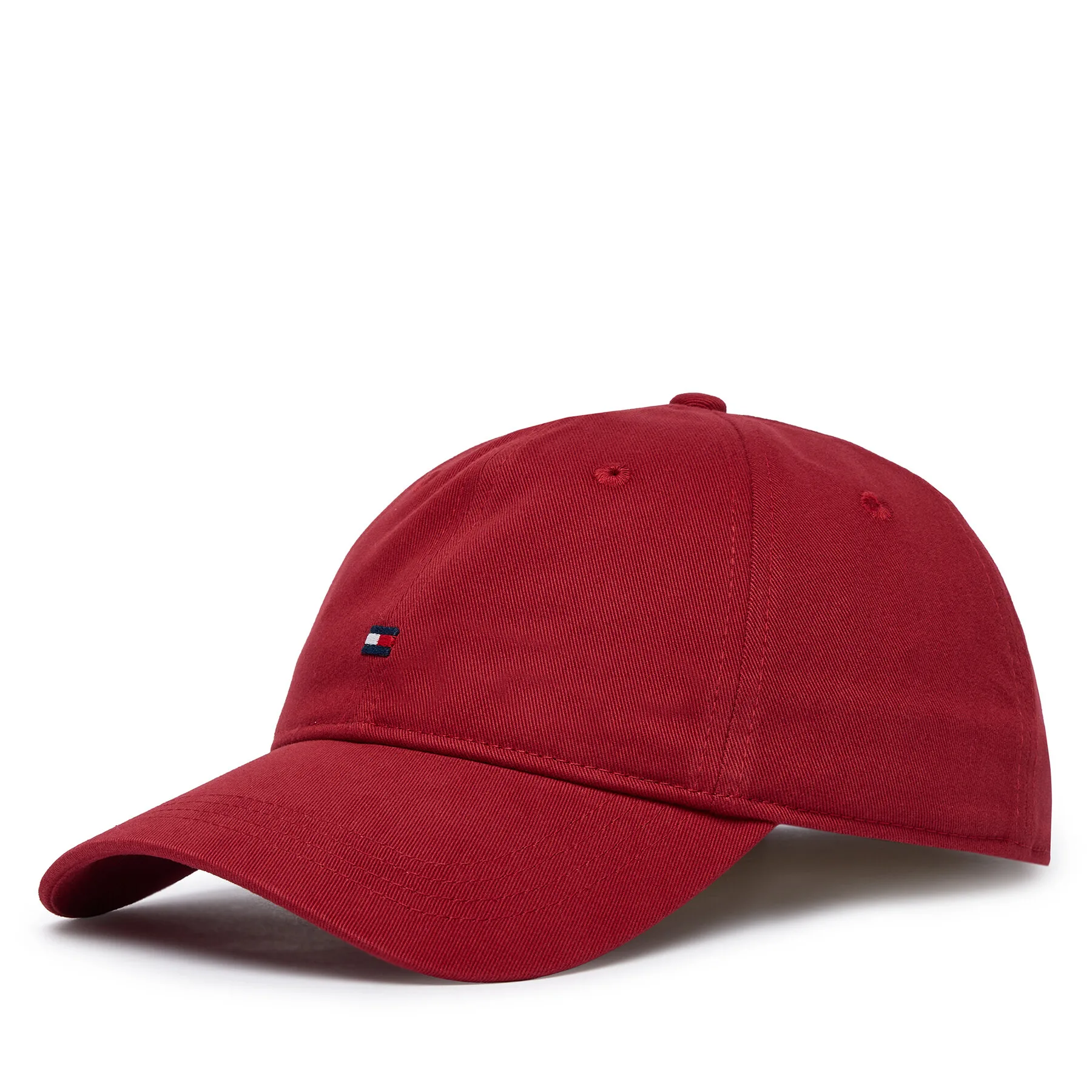 Дамска шапка с козирка Tommy Hilfiger Th Flag '85 Soft 6 Panel червена – Шапки с козирка