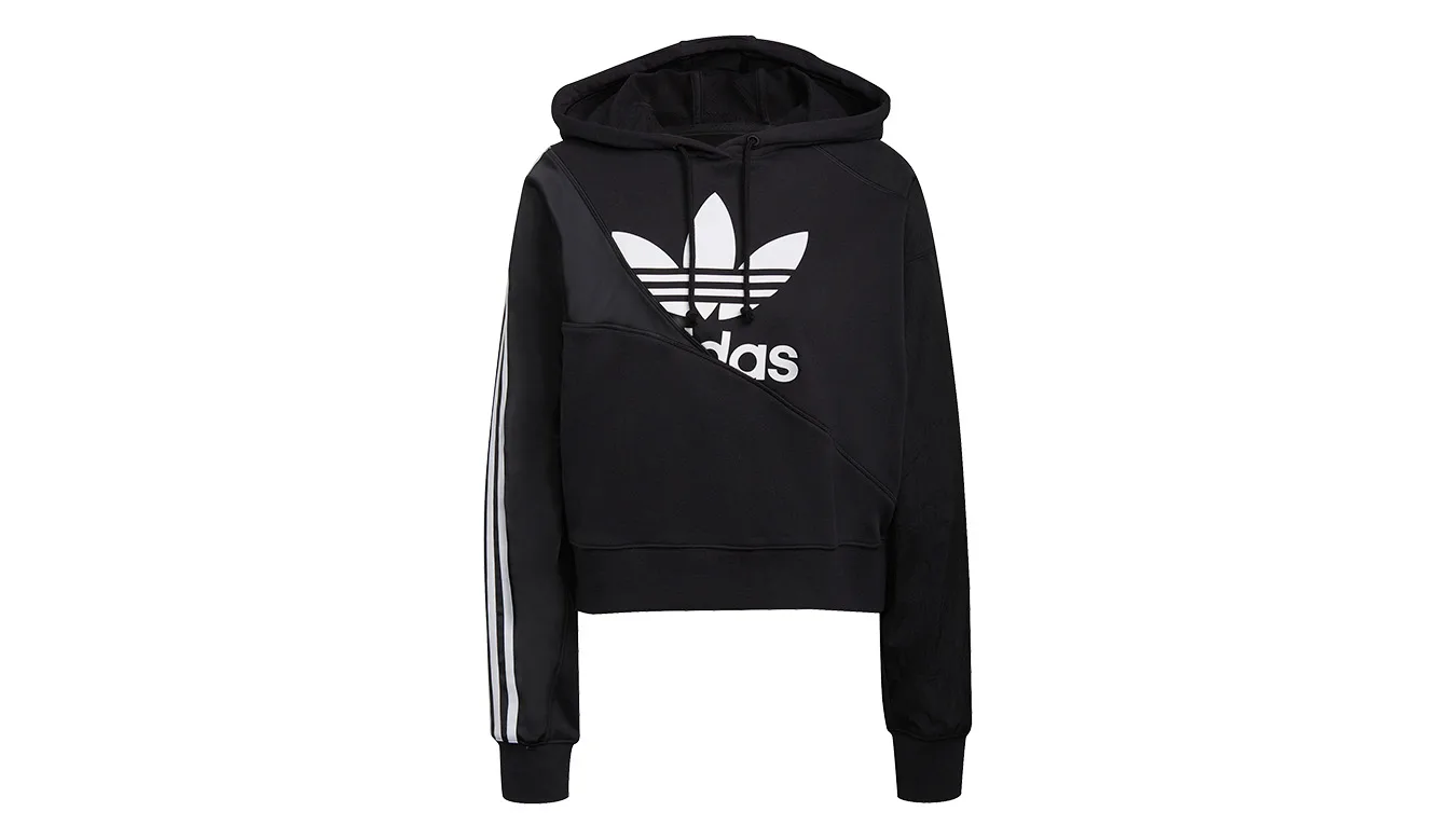 adidas Adicolor Split Trefoil Hoodie Mulheres - Preto - HC7050 – Дамски худита
