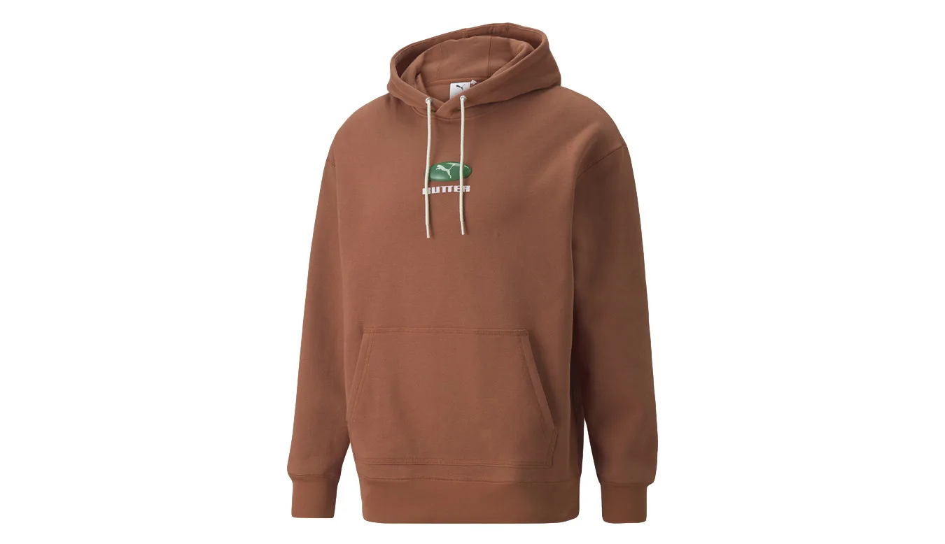 Мъжки суитшърт с качулка Puma x Butter Goods кафяв – Castanho – Мъжки худита