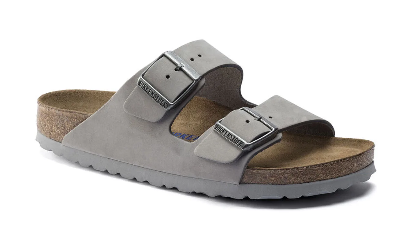 Чехли Birkenstock Arizona SFB Nubuck Leather Narrow Fit сиви – Cinza – Чехли и джапанки унисекс