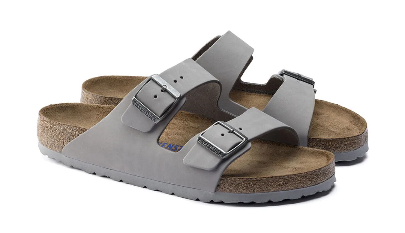 Чехли Birkenstock Arizona SFB Nubuck Leather Narrow Fit сиви – Cinza – Чехли и джапанки унисекс