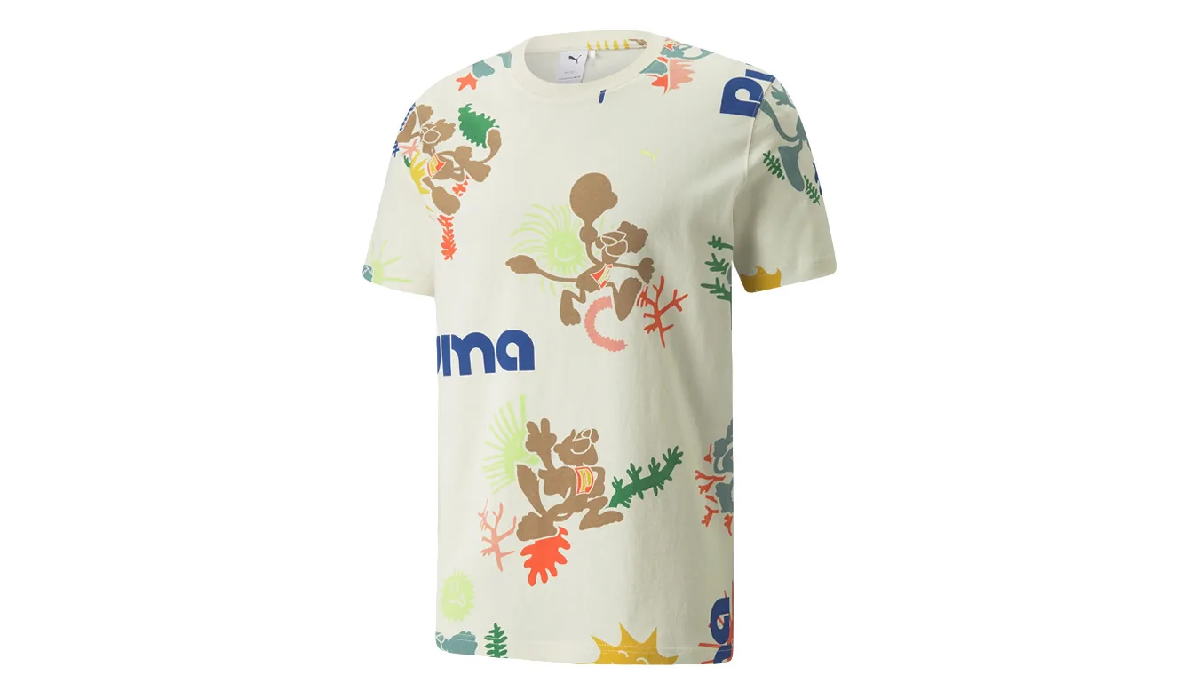 Мъжка тениска Puma Adventure Planet Printed бяла – Branco – Мъжки тениски с къс ръкав