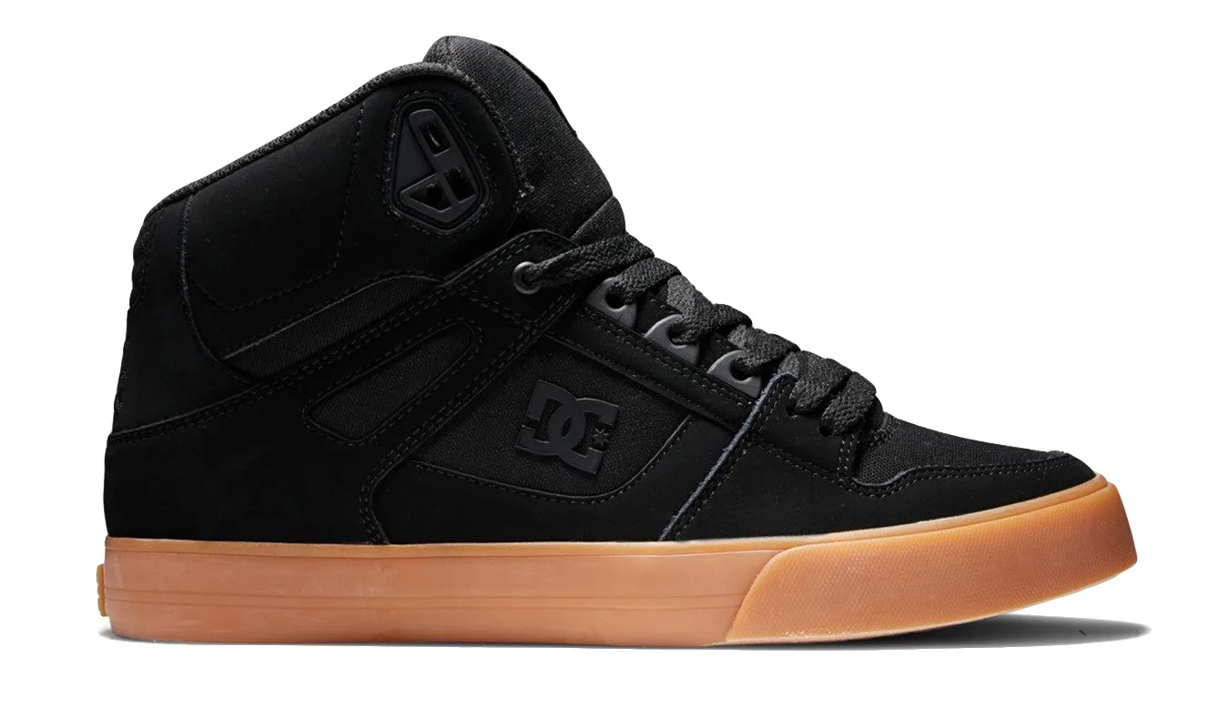 DC Shoes Pure High Top WC Black/Gum Homens - Preto - ADYS400043-BGM-10 - Size: 10 – Мъжки маратонки