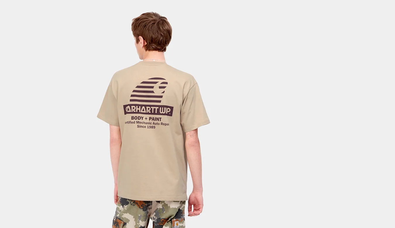 Carhartt WIP S/S Mechanic T-Shirt Wall Homens - Castanho Claro - I030978_17D_XX – Мъжки тениски