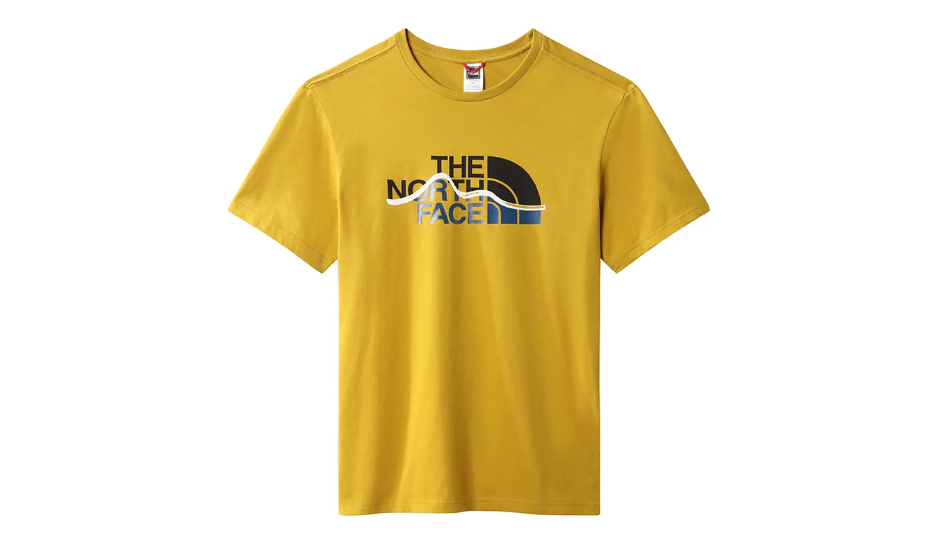 The North Face M Mountain Line T-shirt Homens - Amarelo - NF0A7X1N76S-S - Size: S – Мъжки тениски