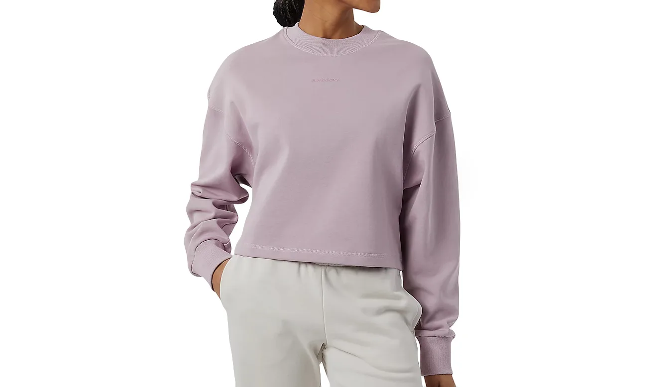 New Balance Athletics Nature State Crew Purple Mulheres - Roxo - WT23555VSW – Дамски худита