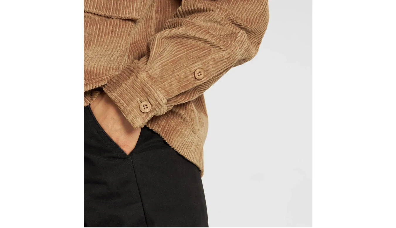 Dedicated Shirt Lima Corduroy Tiger Brown Mulheres - Castanho - 20499 – Дамски ризи