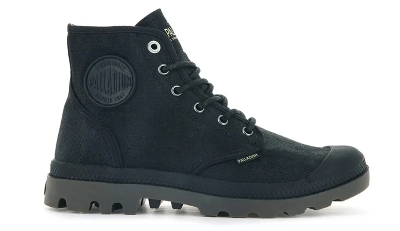 Palladium Pampa Hi Wax Black Homens - Preto - 77222-008-M-5 - Size: 5 – Мъжки боти и ботуши