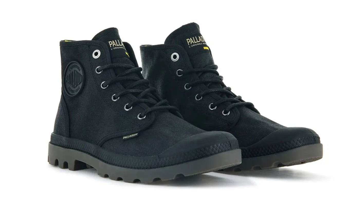 Palladium Pampa Hi Wax Black Homens - Preto - 77222-008-M-5 - Size: 5 – Мъжки боти и ботуши