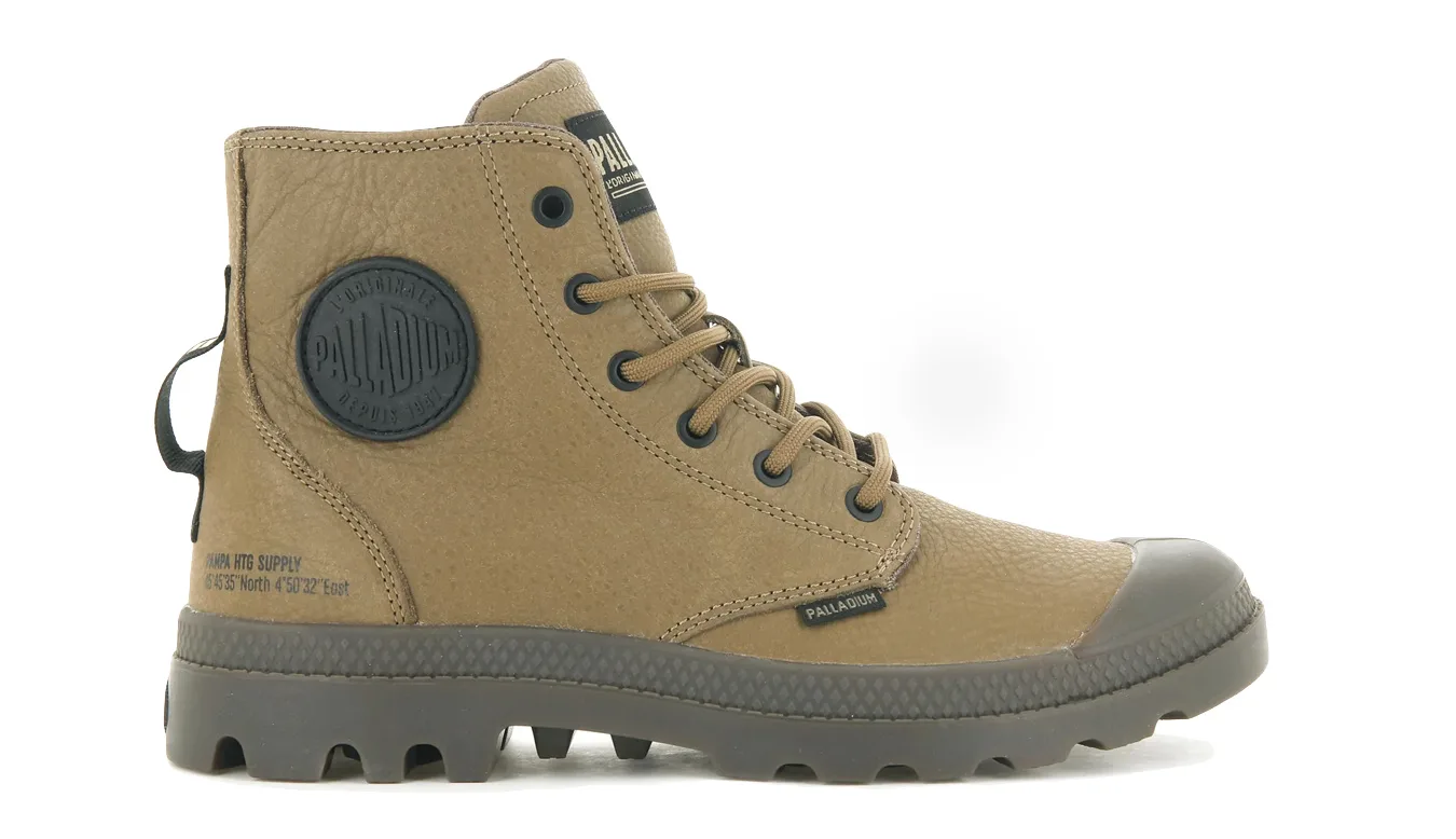 Palladium Pampa Hi Supply Leather Brown 77963-230-M Homens - Castanho - 77963-230-M – Мъжки боти и ботуши