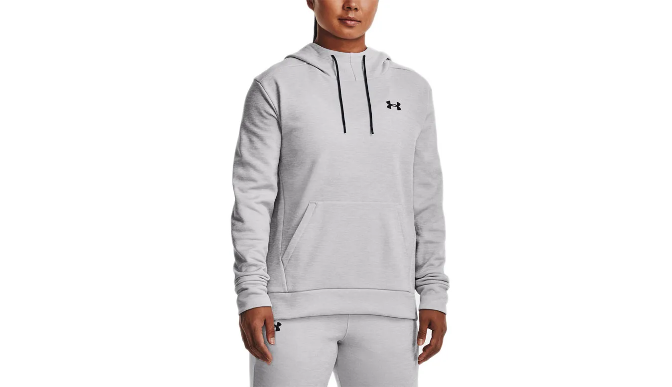 Under Armour W Armour Fleece Left Chest Hoodie Grey Mulheres - Cinza - 1373055-014-XS - Size: XS – Дамски худита