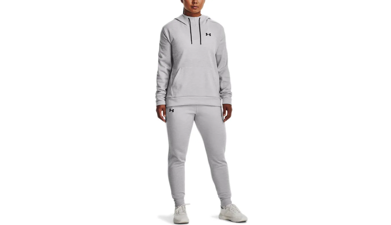 Under Armour W Armour Fleece Left Chest Hoodie Grey Mulheres - Cinza - 1373055-014-XS - Size: XS – Дамски худита