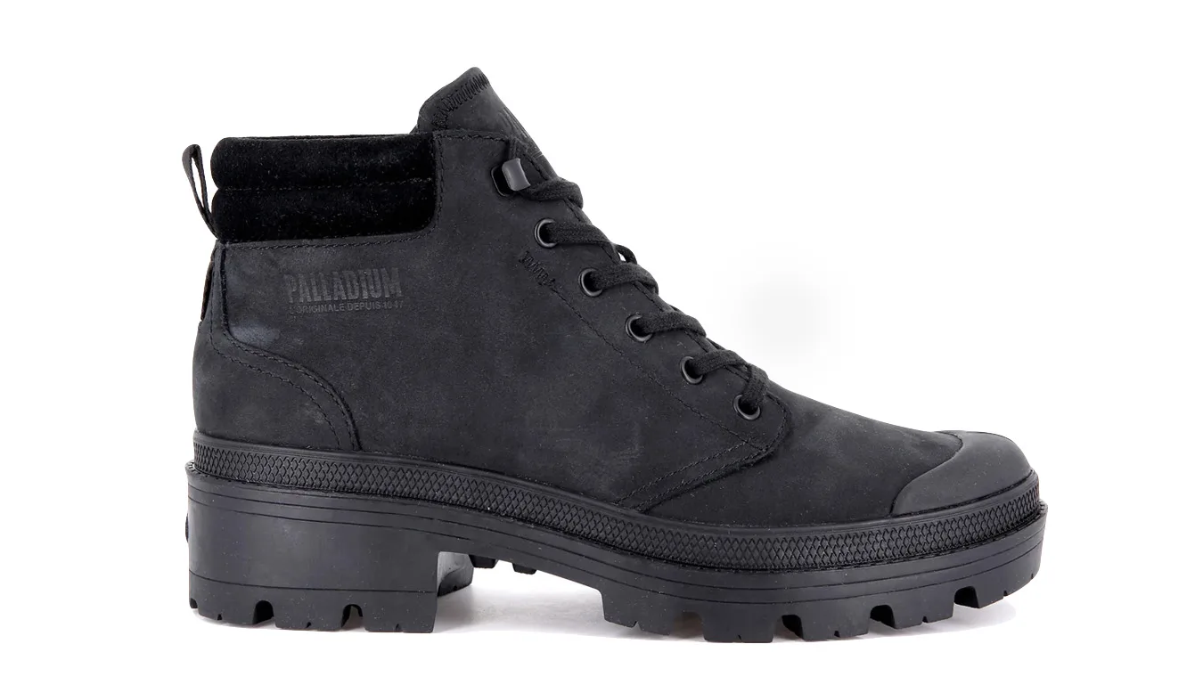 Дамски боти Palladium Pallabase LO Cuff черни – Preto – Дамски равни боти